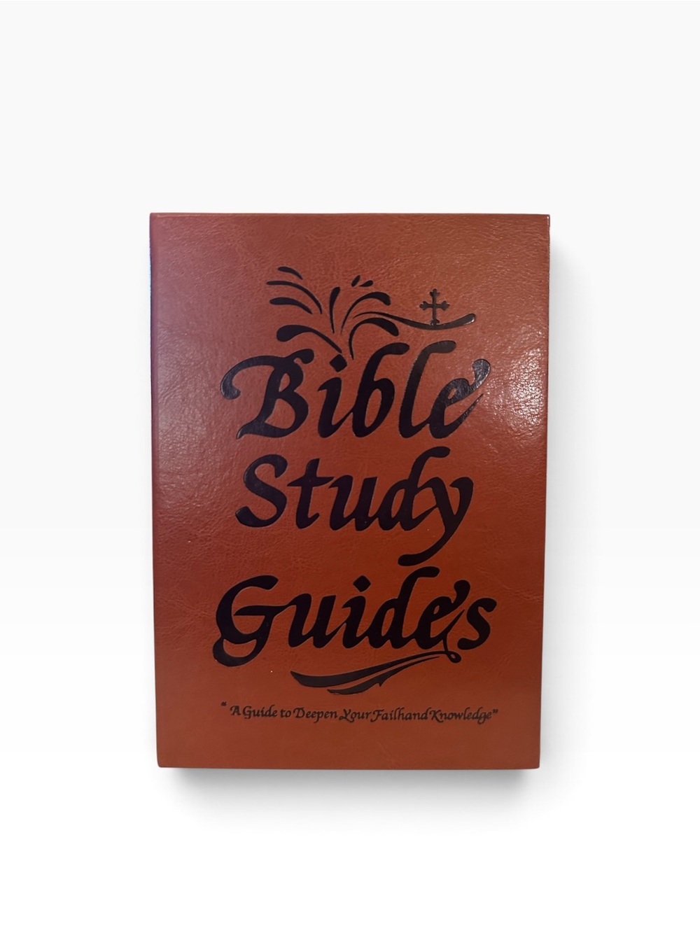 Bible Study Guide Devotional Journal Brown Faux Leather Cover